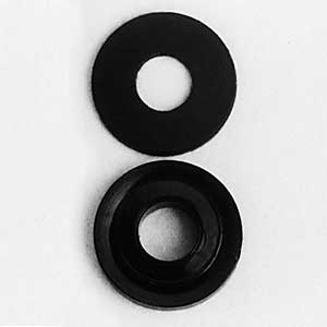 Flat & Extruded Black Nylon Washers