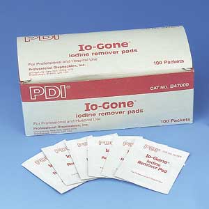 10-Gone Iodine Remover Pads (Box of 100)OUT OF STOCK