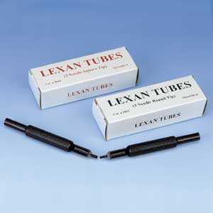 Lexan 3 Needle Square Tip Tubes (Box of 6)