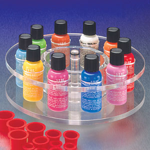 1/2 Ounce Lazy Susan Bottle Rack<br>With Sta-Glo Colors