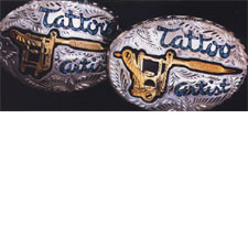 Belt Buckles with Turquoise Inlays