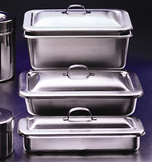 Stainless Steel Catheter Tray w/ cover<br><i>by Volrath</i>