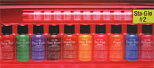 Sta-Glo #2 Color Sampler Pack<br><i>1/2oz Bottle of All Ten Colors</i>