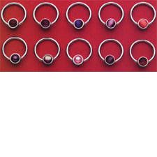 Bezeled Captive Stone Rings