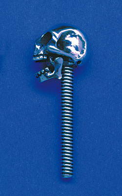 Sterling Silver Contact Screw with Movable Skull/OUT OF STOCK
