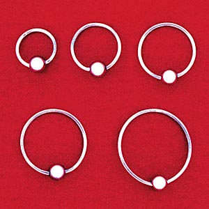 Bead Rings with Surgical Steel Ball