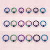 16 Gauge Niobium Captive Bead Rings with Hematite Bead