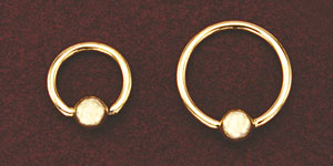 Solid Gold Bead Ring - 16 Gauge