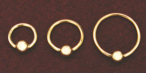 Solid Gold Bead Ring - 18 Gauge