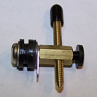Hex Brass Front Binding Post with Brass Contact Screw