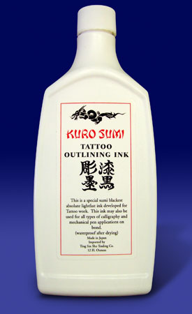 Kuro Sumi Tattoo Ink, Outlining, 12 Ounce