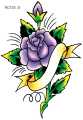 rose banner tattoo