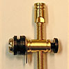 8-32 Round Brass Front Binding Post with Machined Brass Piston Contact Screw