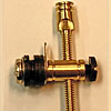 6-32 Round Brass Front Binding Post with Machined Brass Piston Contact Screw