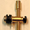 8-32 Round Brass Front Binding Post with Machined Brass Plain Contact Screw
