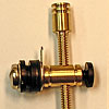 6-32 Round Brass Front Binding Post with Machined Brass Plain Contact Screw