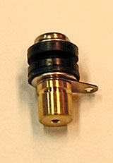 8-32 Round Brass Back Mounted Binding Post Small