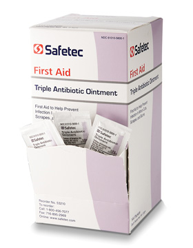 Safetec Triple Antibiotic Ointment - Bacitracin Zinc and Neomycin Sulfate - Box of 144